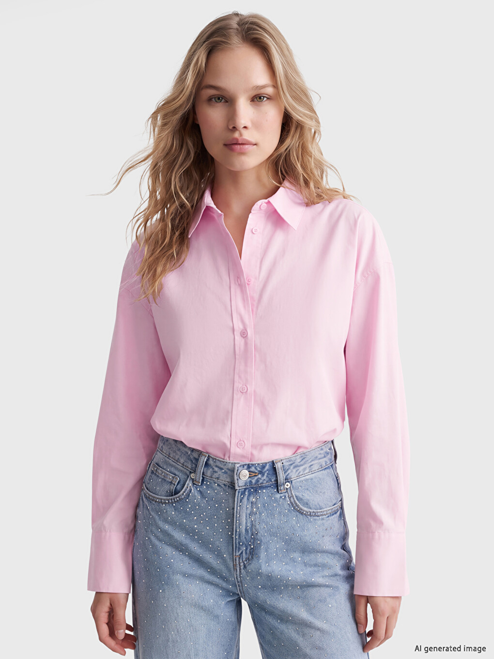 Oversize Popeline Damenhemd