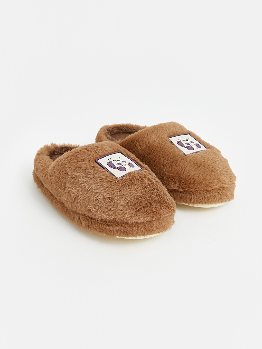 Printed Plush Women's Home Slipper-1