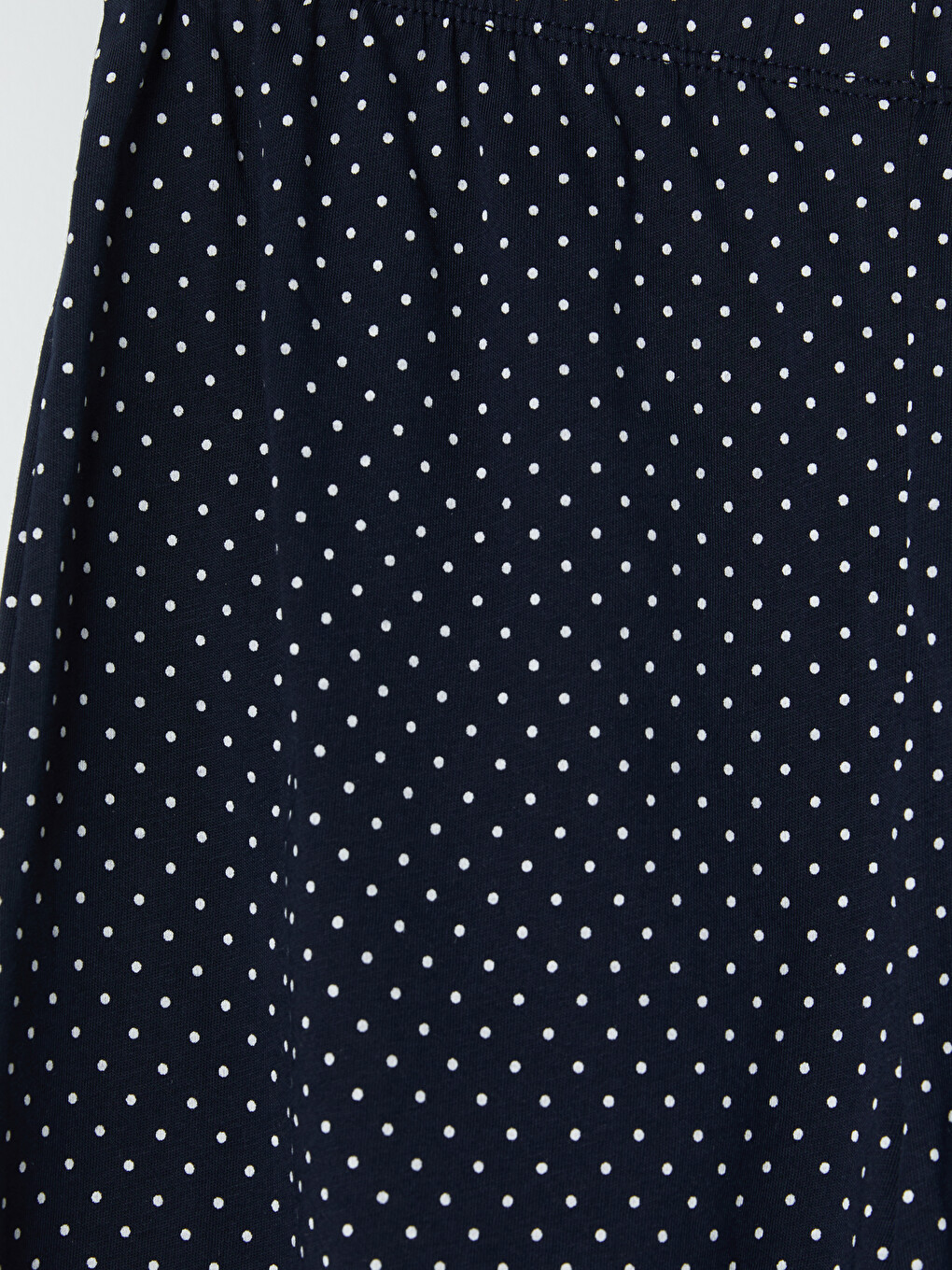 Lacivert Keseli Puantiyeli Kadın Şortlu Pijama Takımı-5