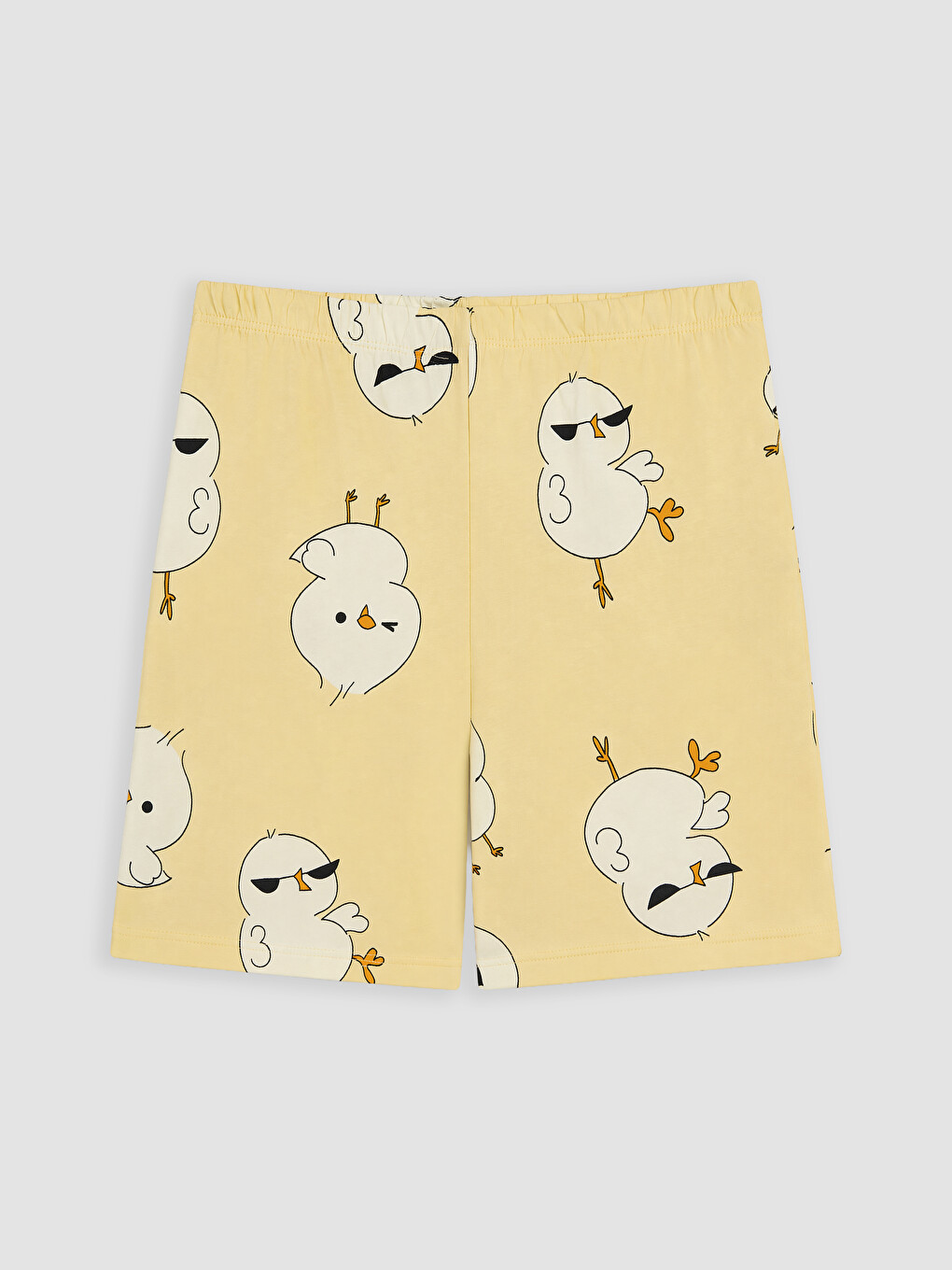 Sarı Civciv Baskılı Kadın Şortlu Pijama Takımı-4
