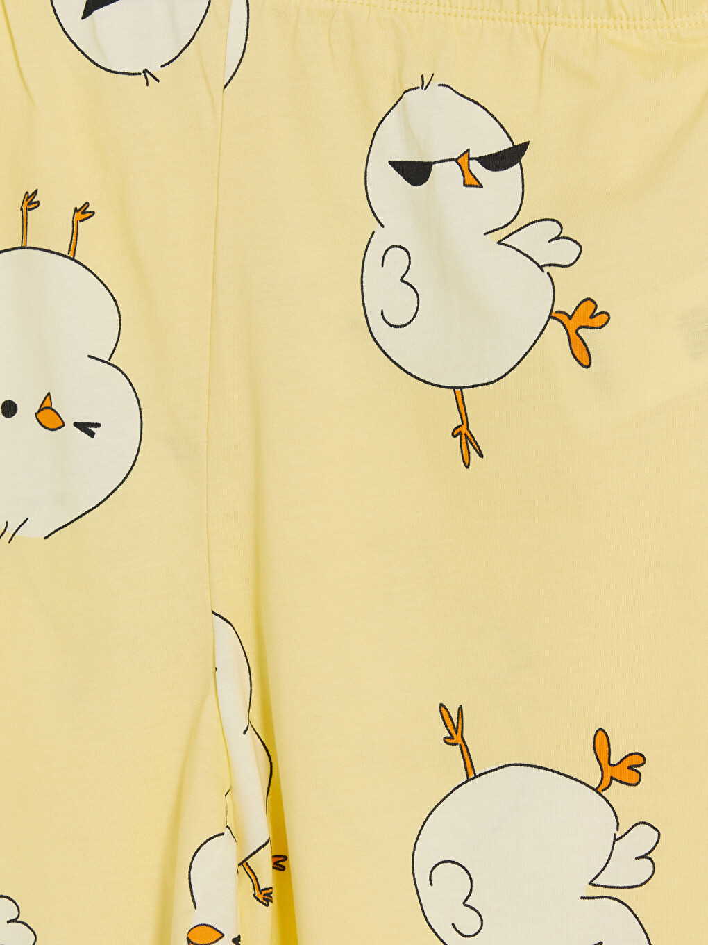 Sarı Civciv Baskılı Kadın Şortlu Pijama Takımı-5