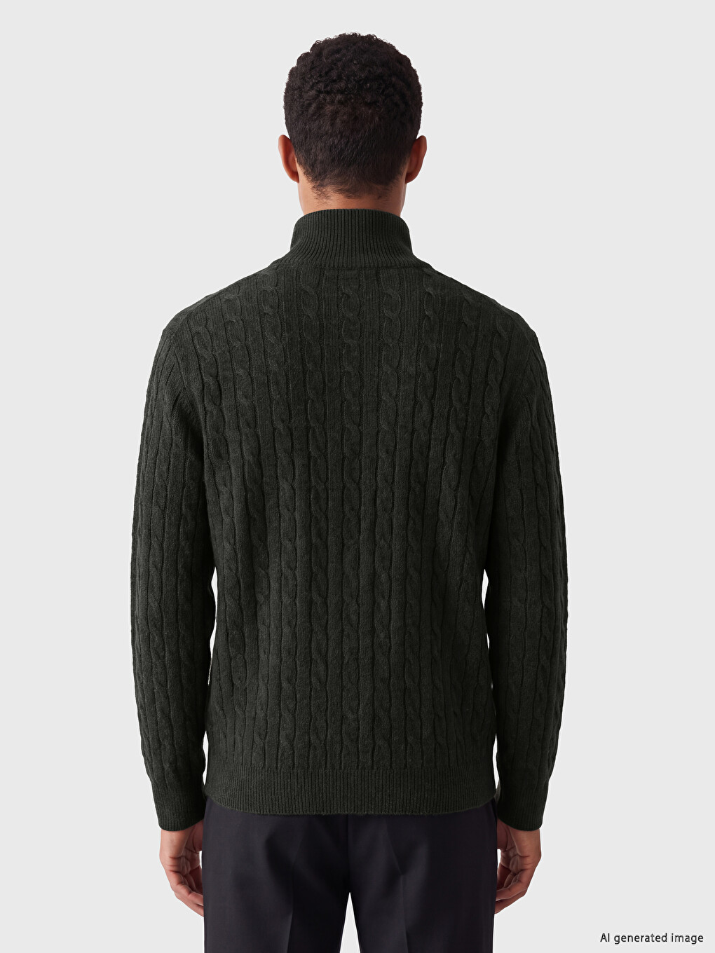 Mock Neck Men's Knitwear Sweater-2