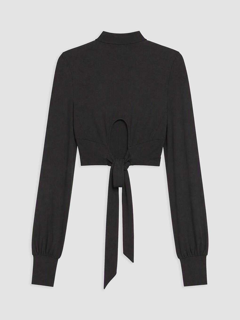 Mock Neck Window Detailed Women's Crop-5