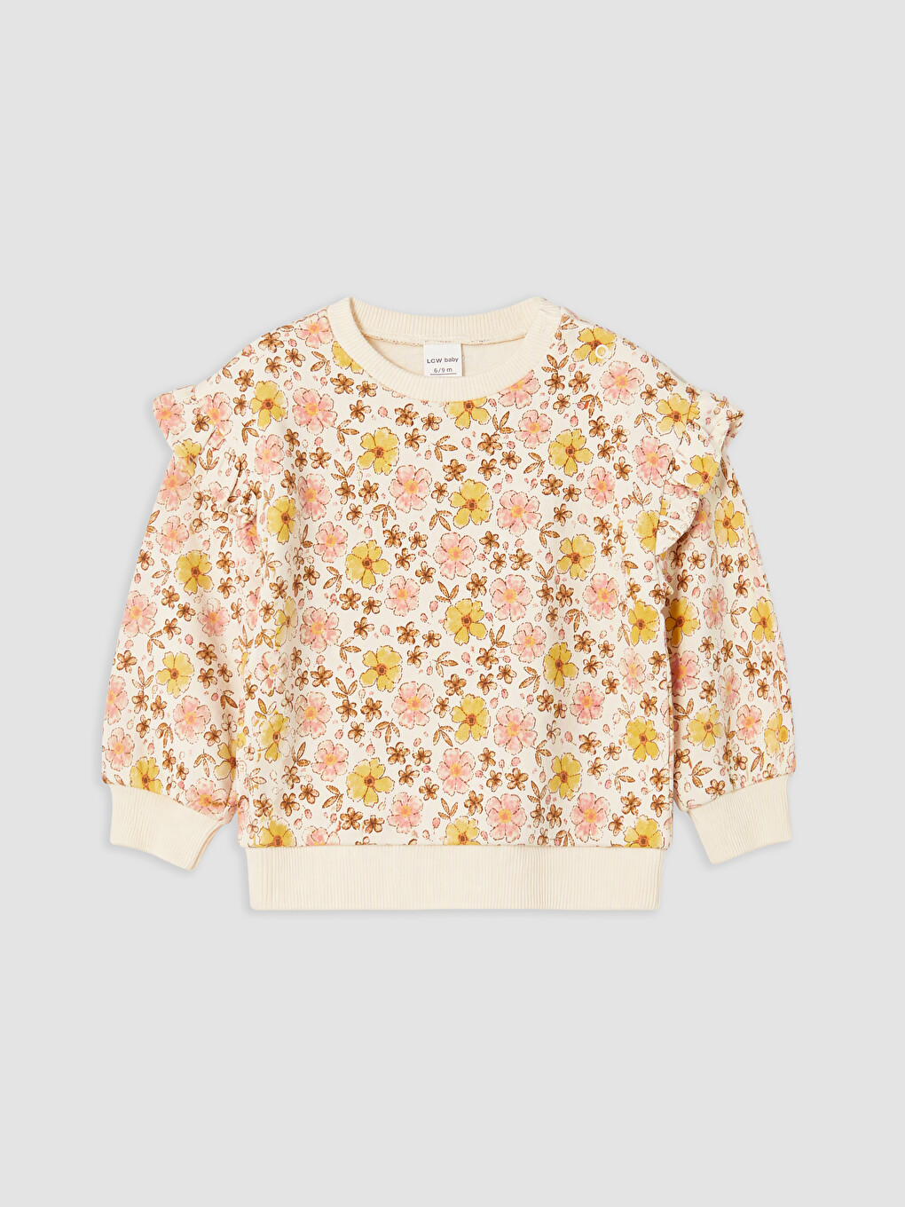 Flower Patterned Baby Girls' Set-1