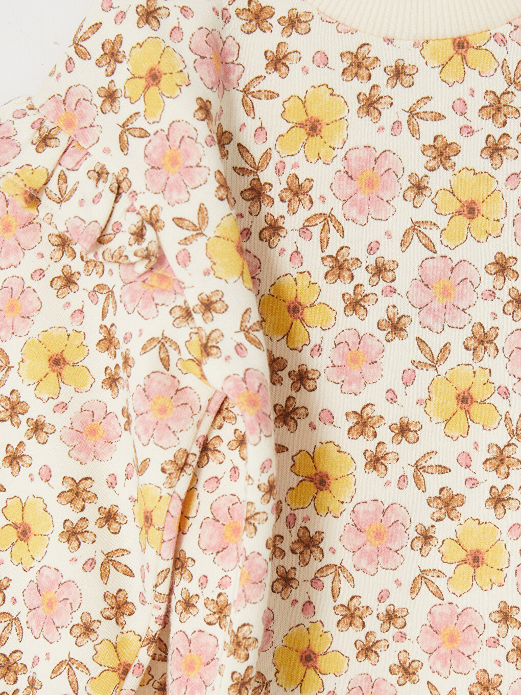 Flower Patterned Baby Girls' Set-5