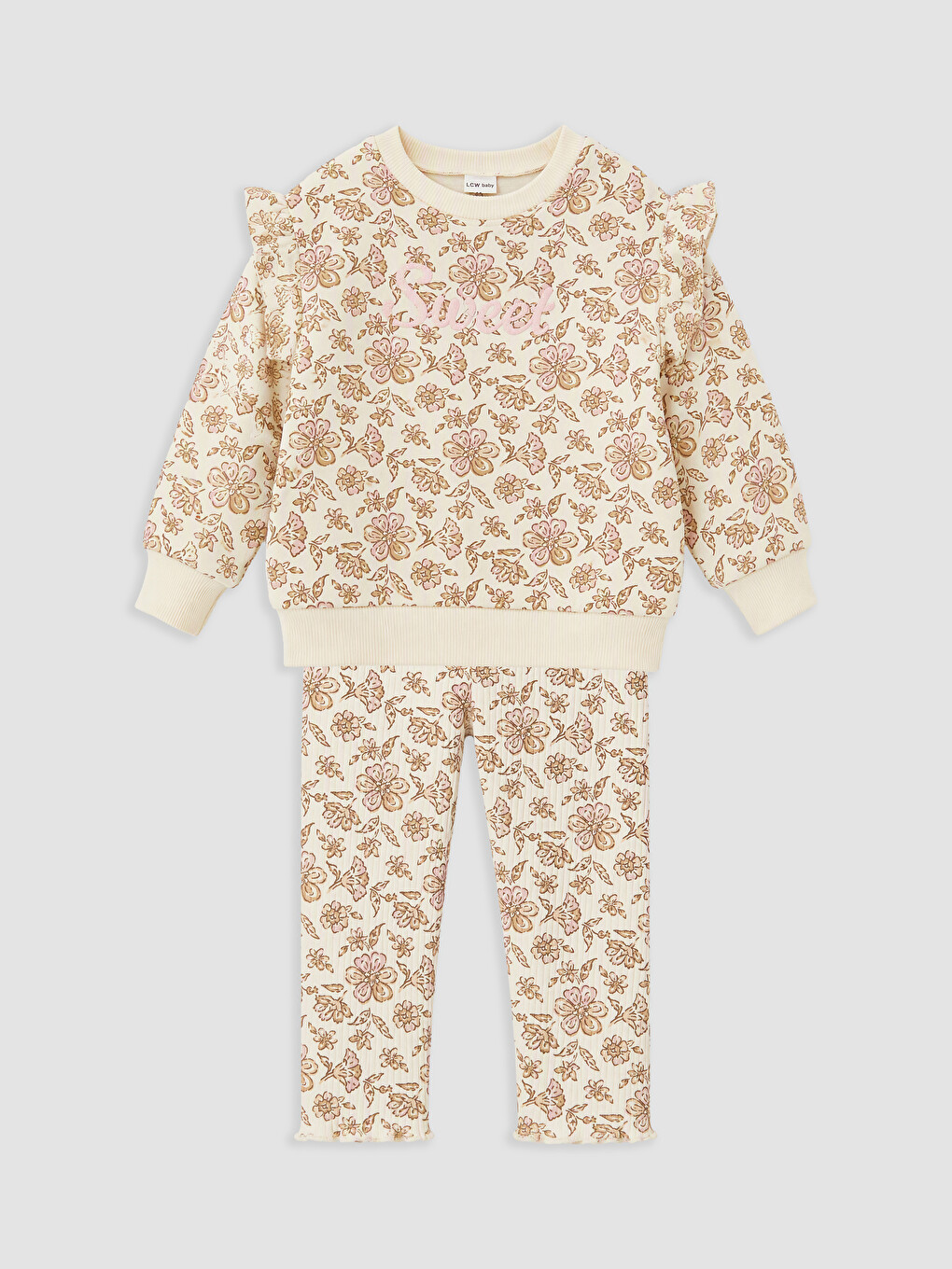 Embroidered Floral Baby Girls' Set