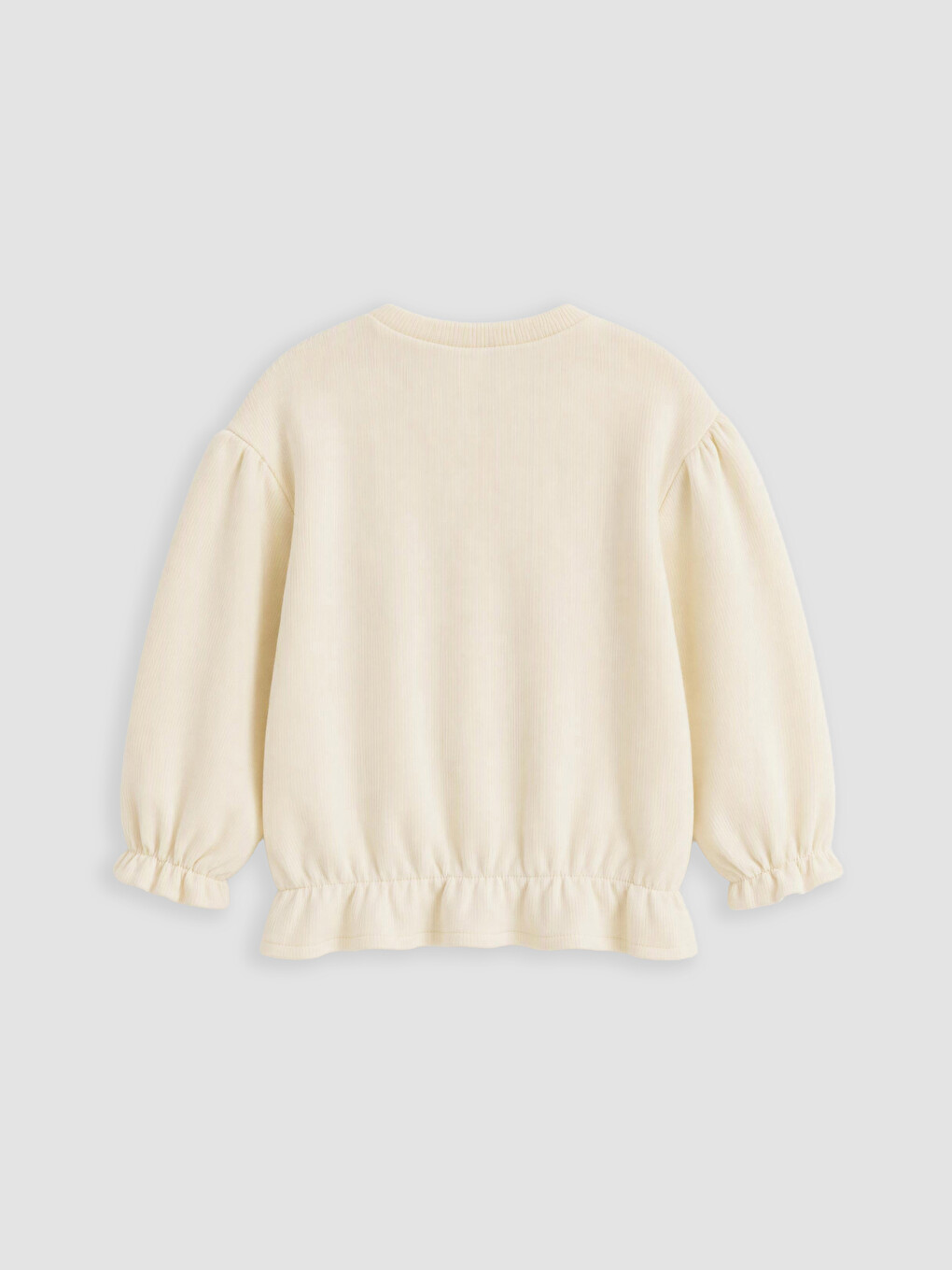 Ekru Fiyonk Detaylı Kız Bebek Sweatshirt Ve Tayt-3
