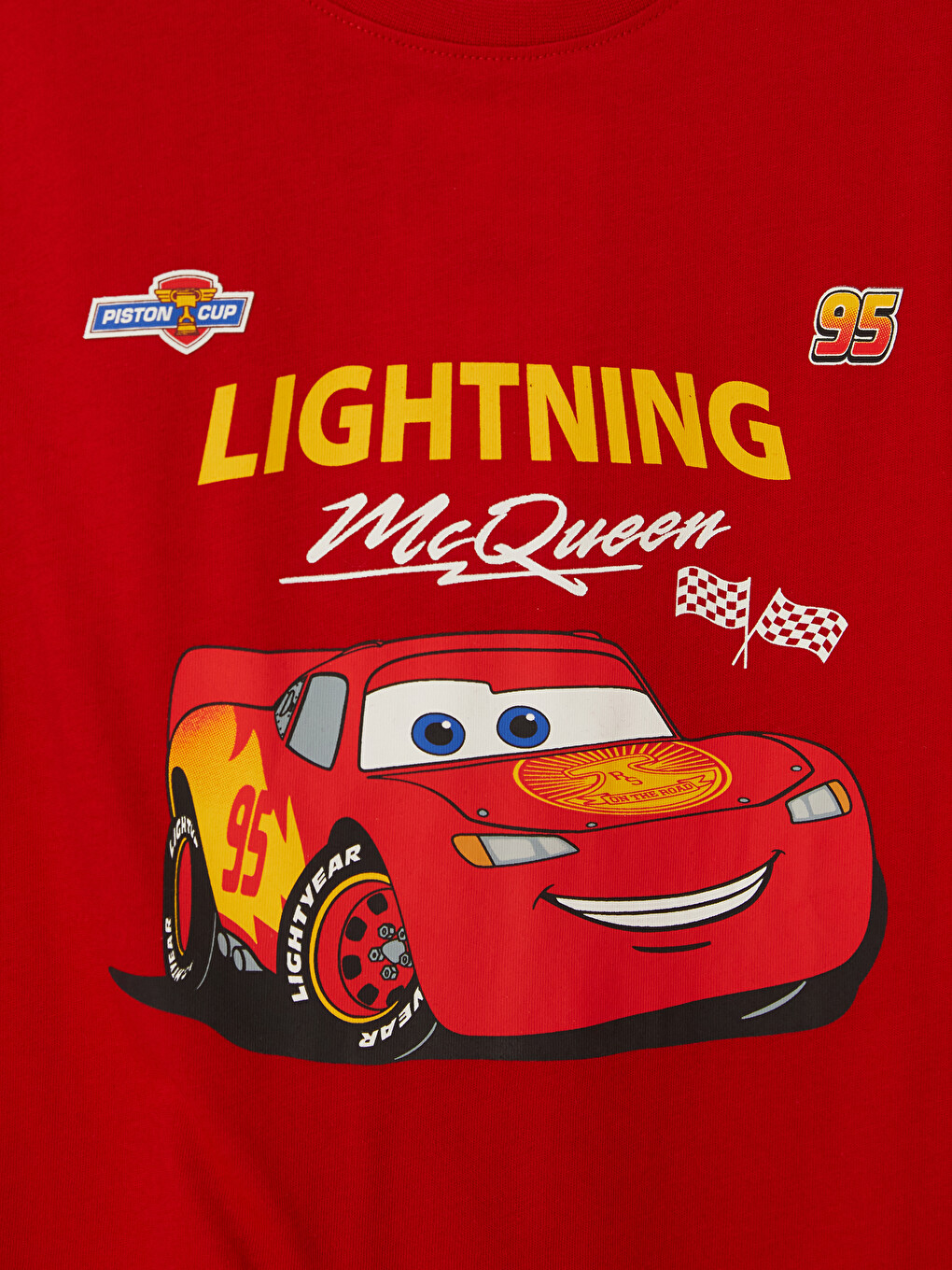 Kırmızı Cars Baskılı Erkek Çocuk Pijama Takımı-2
