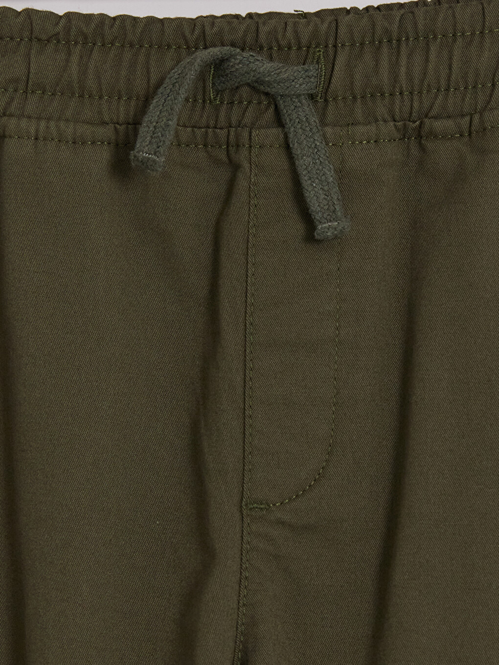 Yeşil Erkek Çocuk Kargo Jogger Pantolon-1