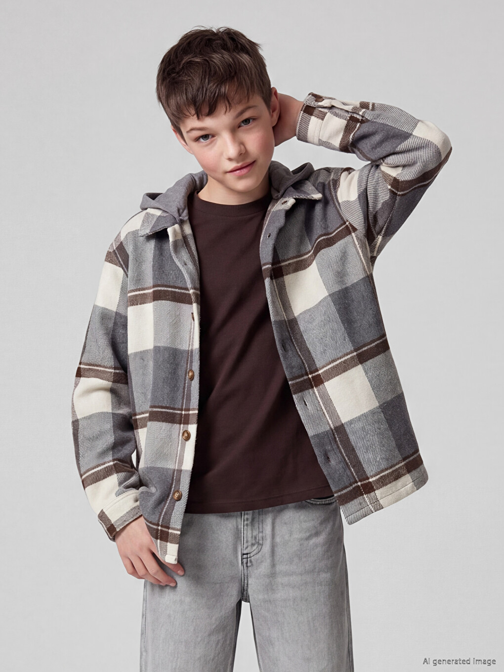 Plaid Boys' Shirt Jacket