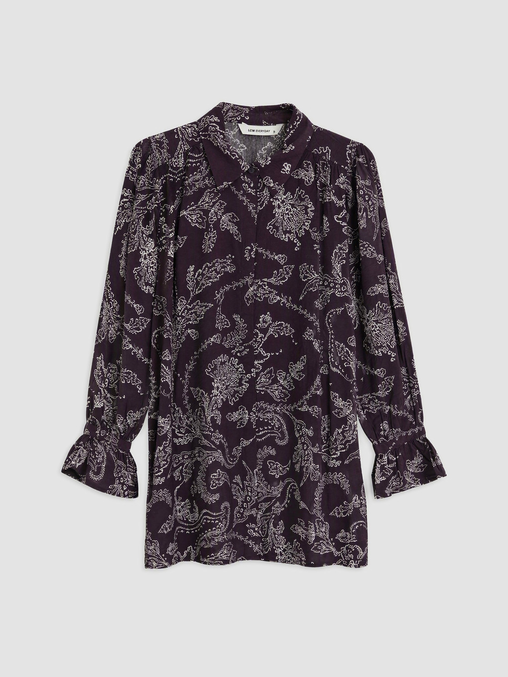 Patterned Oversize Women's Shirt Tunic-4