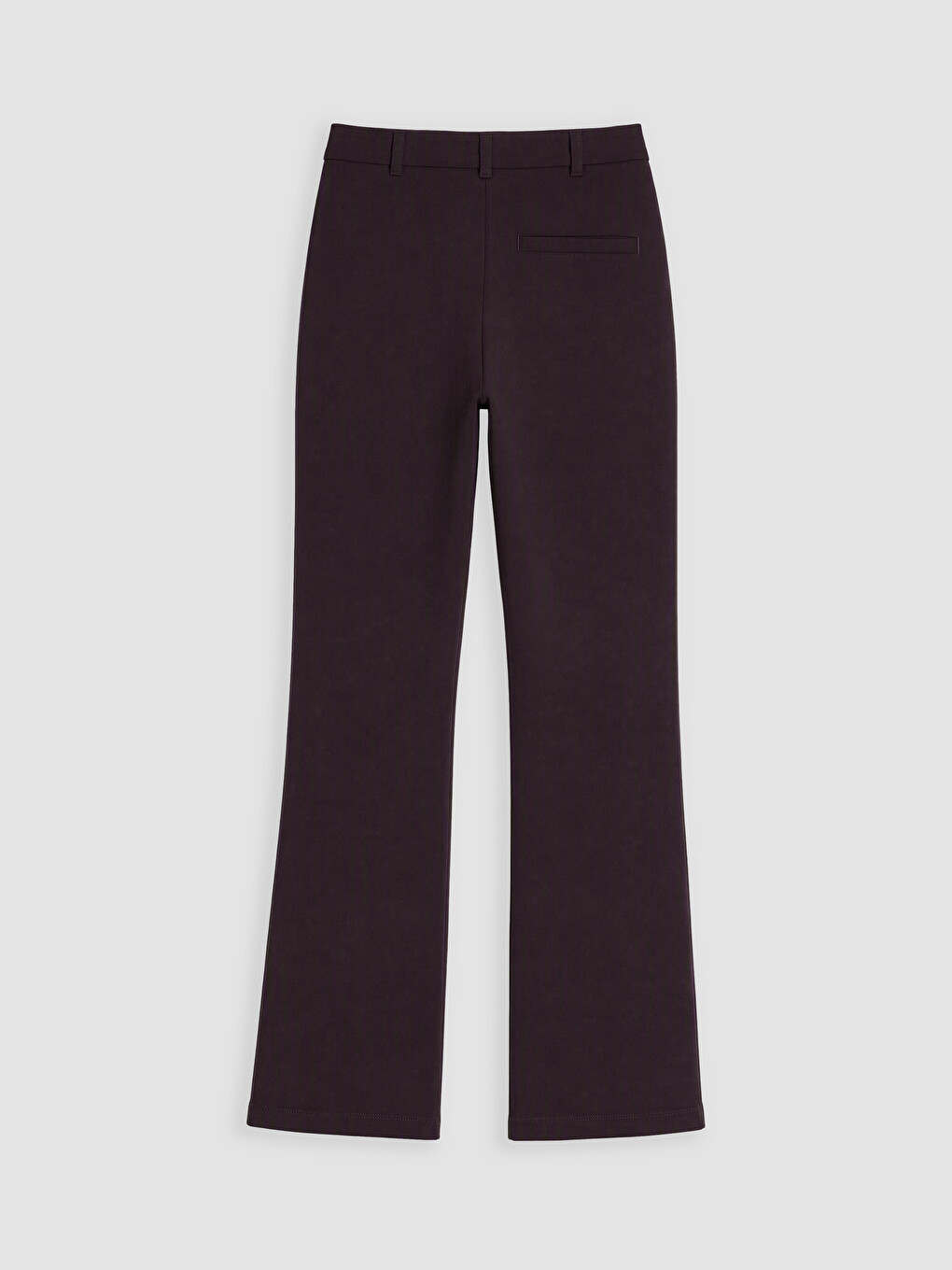 Bordo Dar Fit İspanyol Paça Kadın Pantolon-6