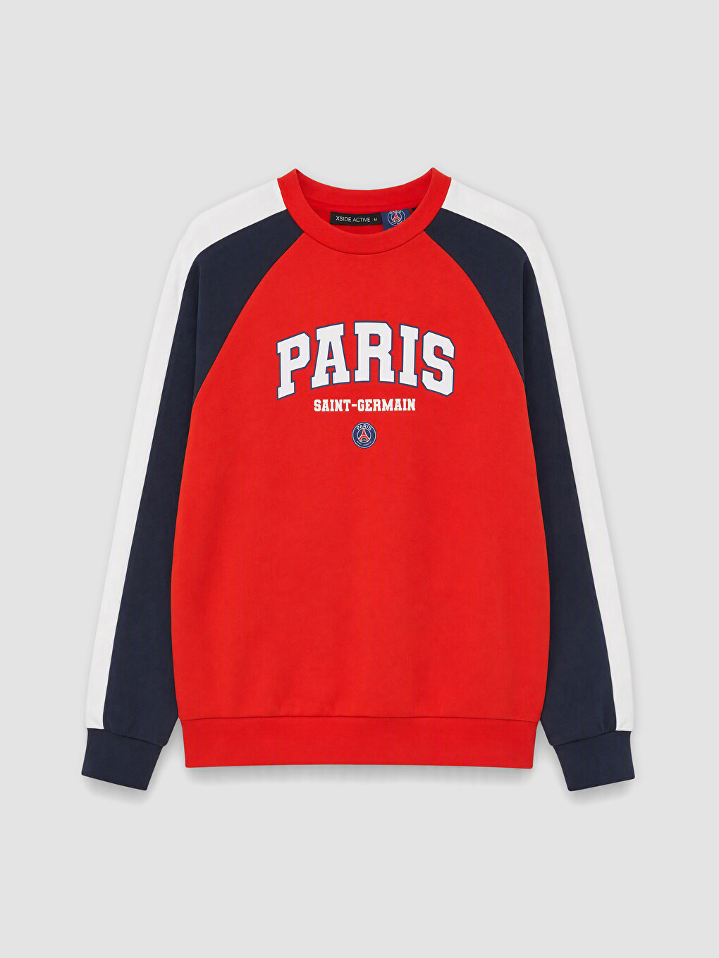 Kırmızı Bisiklet Yaka Paris Saint-germain Baskılı Erkek Sweatshirt-4