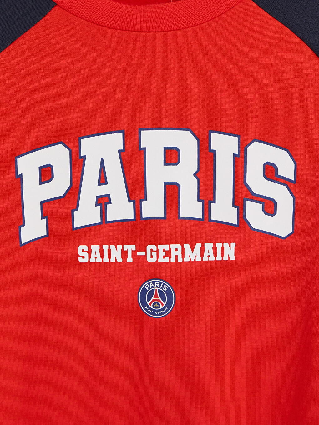 Kırmızı Bisiklet Yaka Paris Saint-germain Baskılı Erkek Sweatshirt-5