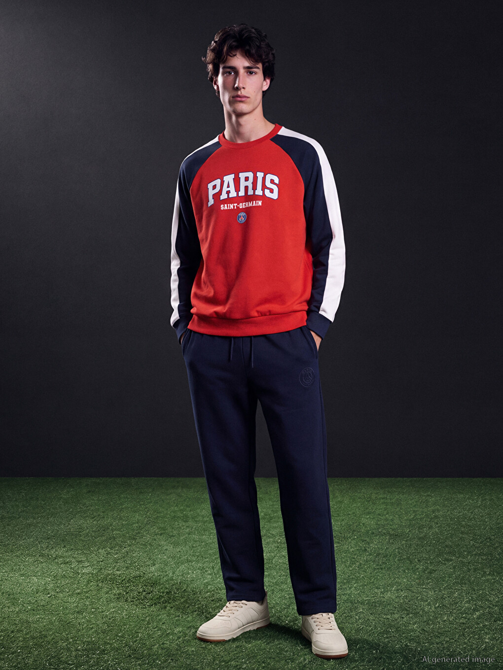 Crew Neck Paris Saint-germain Printed Men's Sweatshirt-3
