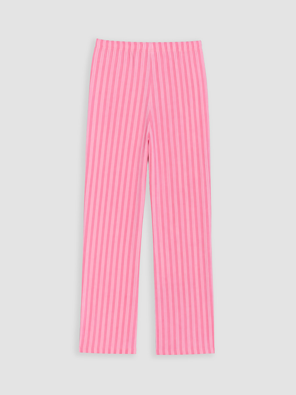 Pembe Çizgili Kadın Pijama Alt-2