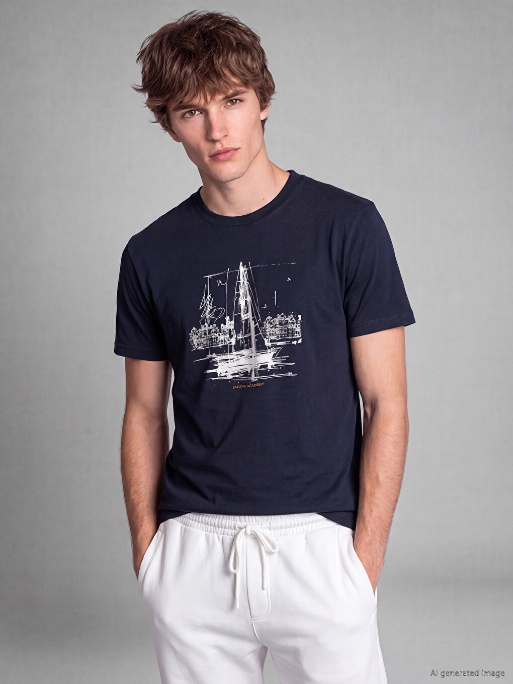 Crew Neck Printed Men's T-shirt
