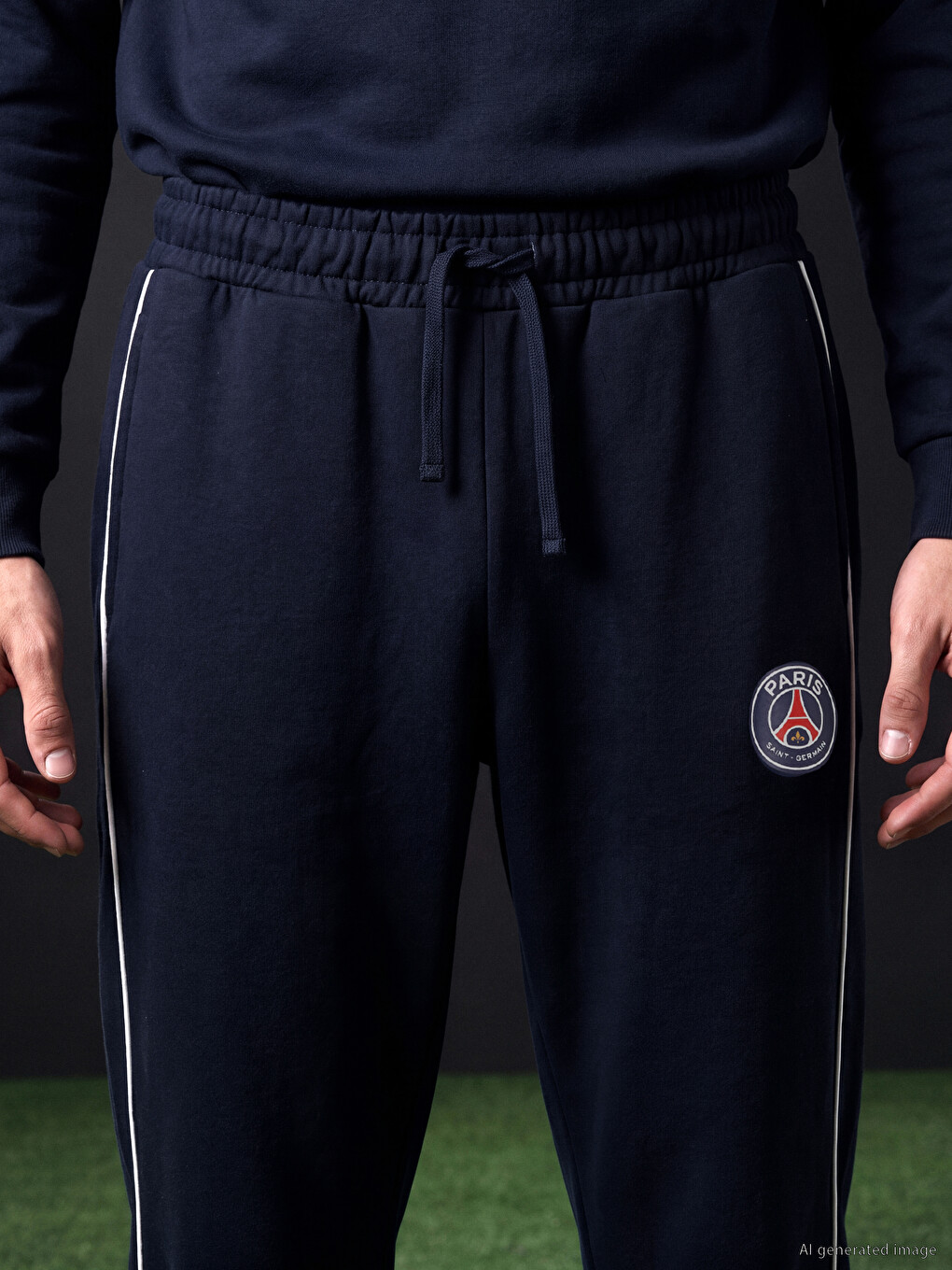 Lacivert Paris Saint-germain Baskılı Erkek Jogger Eşofman Altı-6