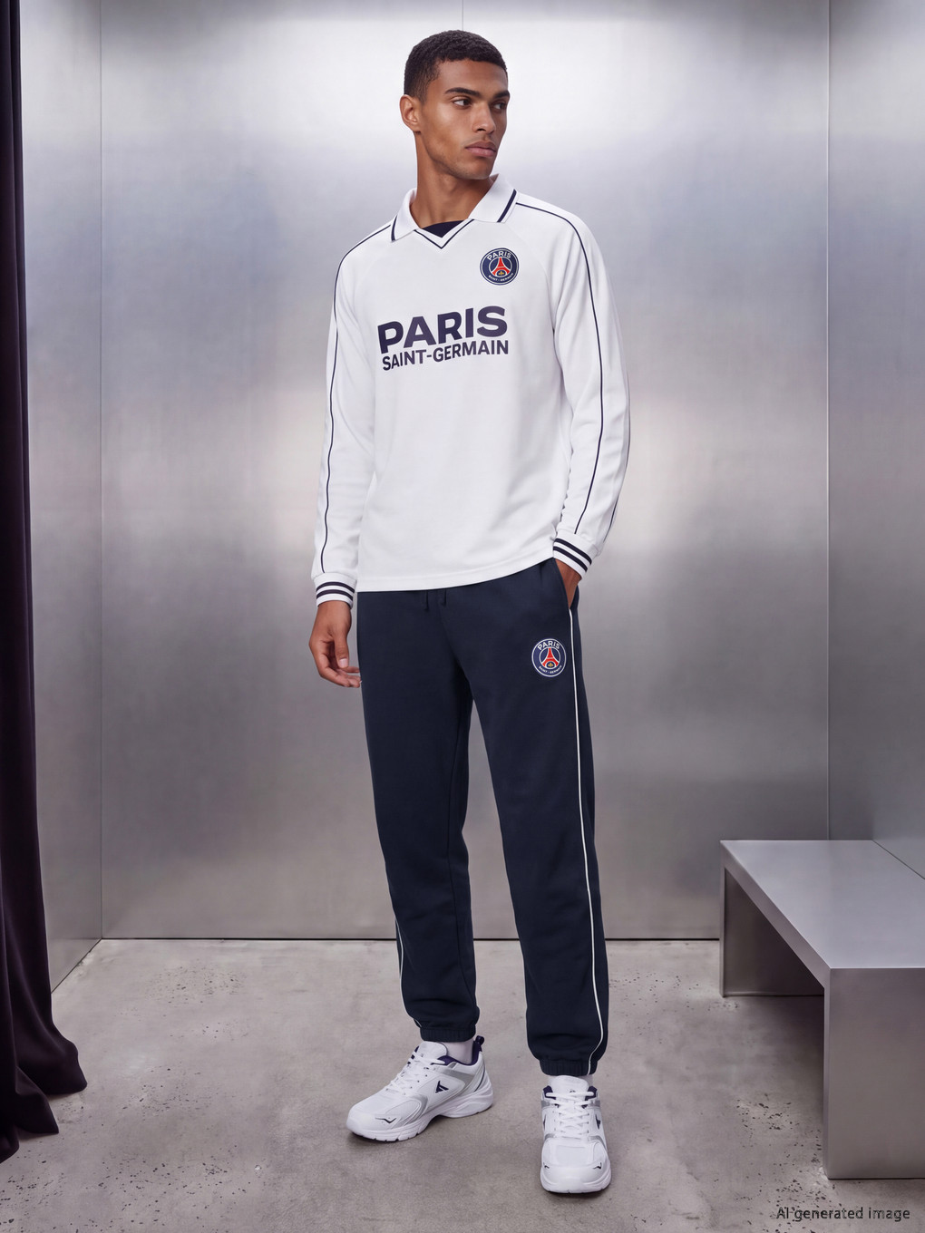 Lacivert Paris Saint-germain Baskılı Erkek Jogger Eşofman Altı