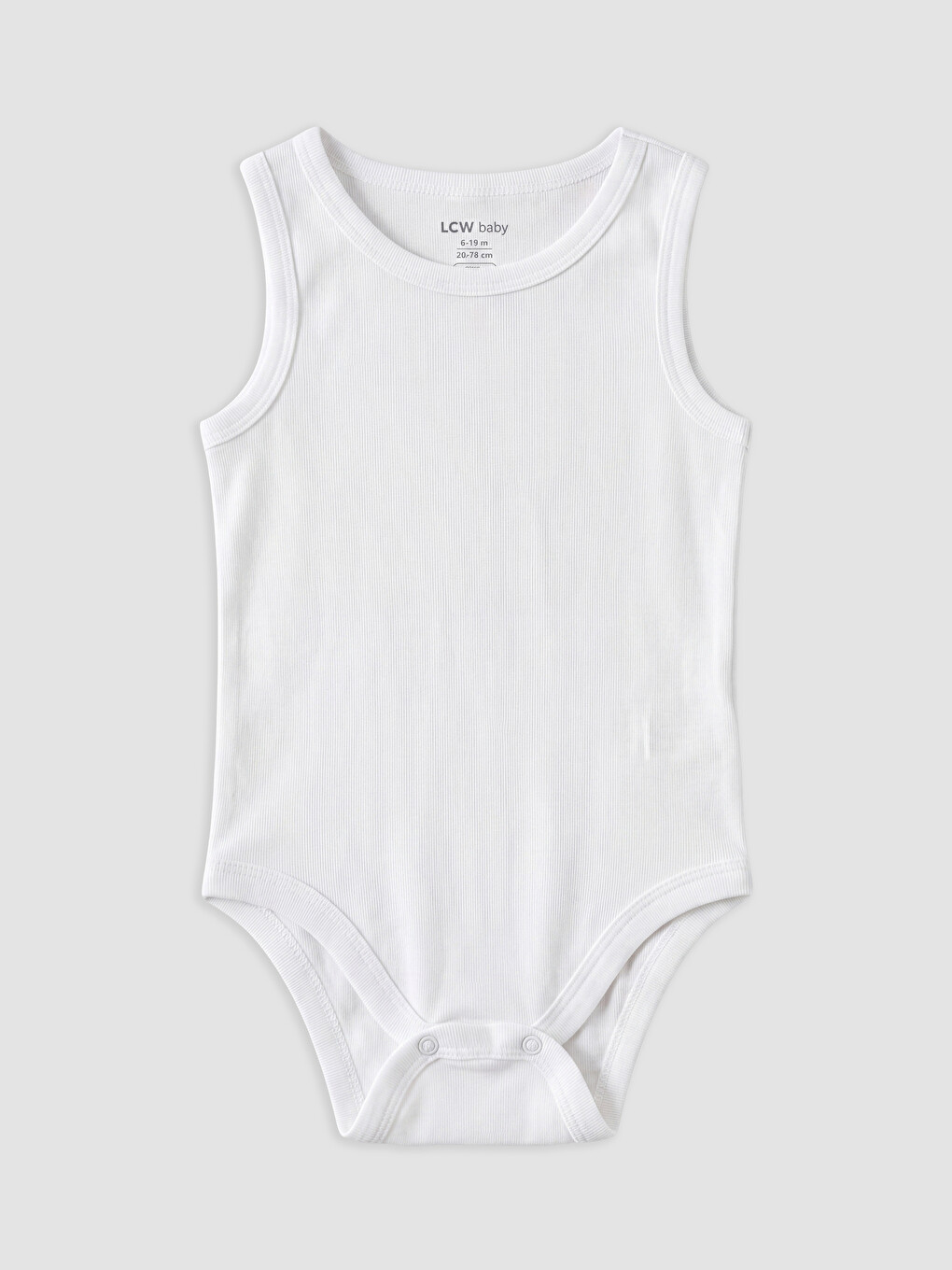 Beyaz Bisiklet Yaka Erkek Bebek Çıtçıtlı Body 3'lü-1