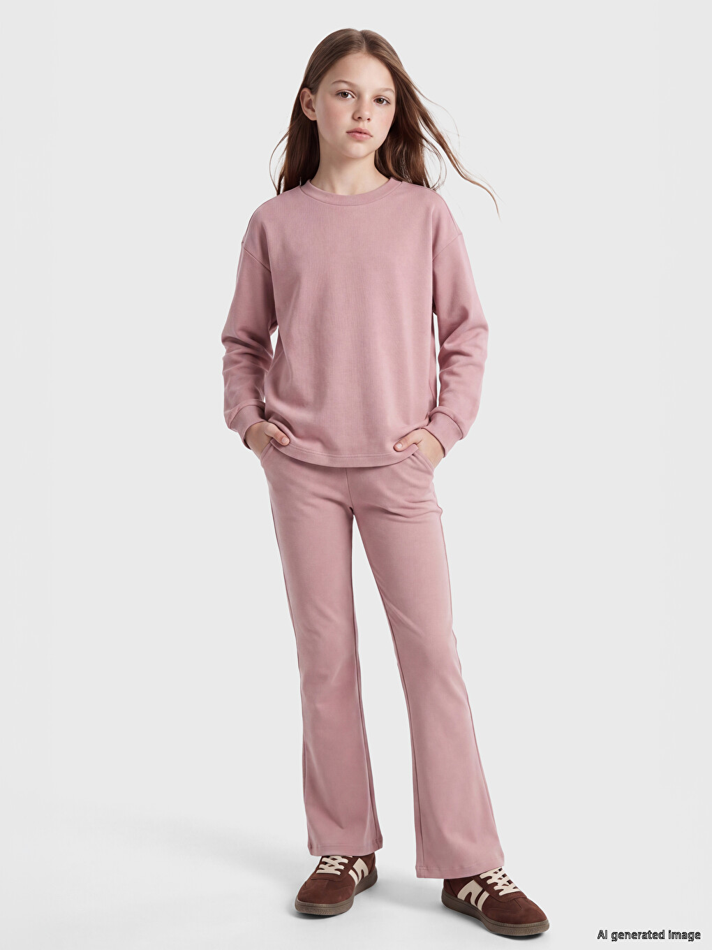Pembe Kız Çocuk Basic Eşofman Takım