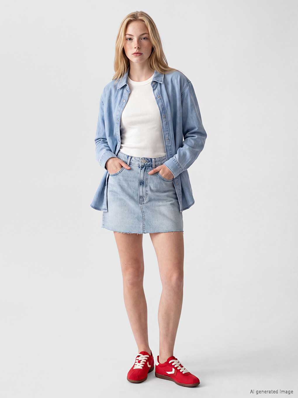 Oversize Women's Jean Shirt-1
