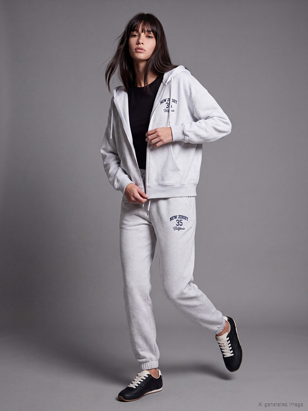 Elastic Waist Printed Women's Jogger Sweatpants