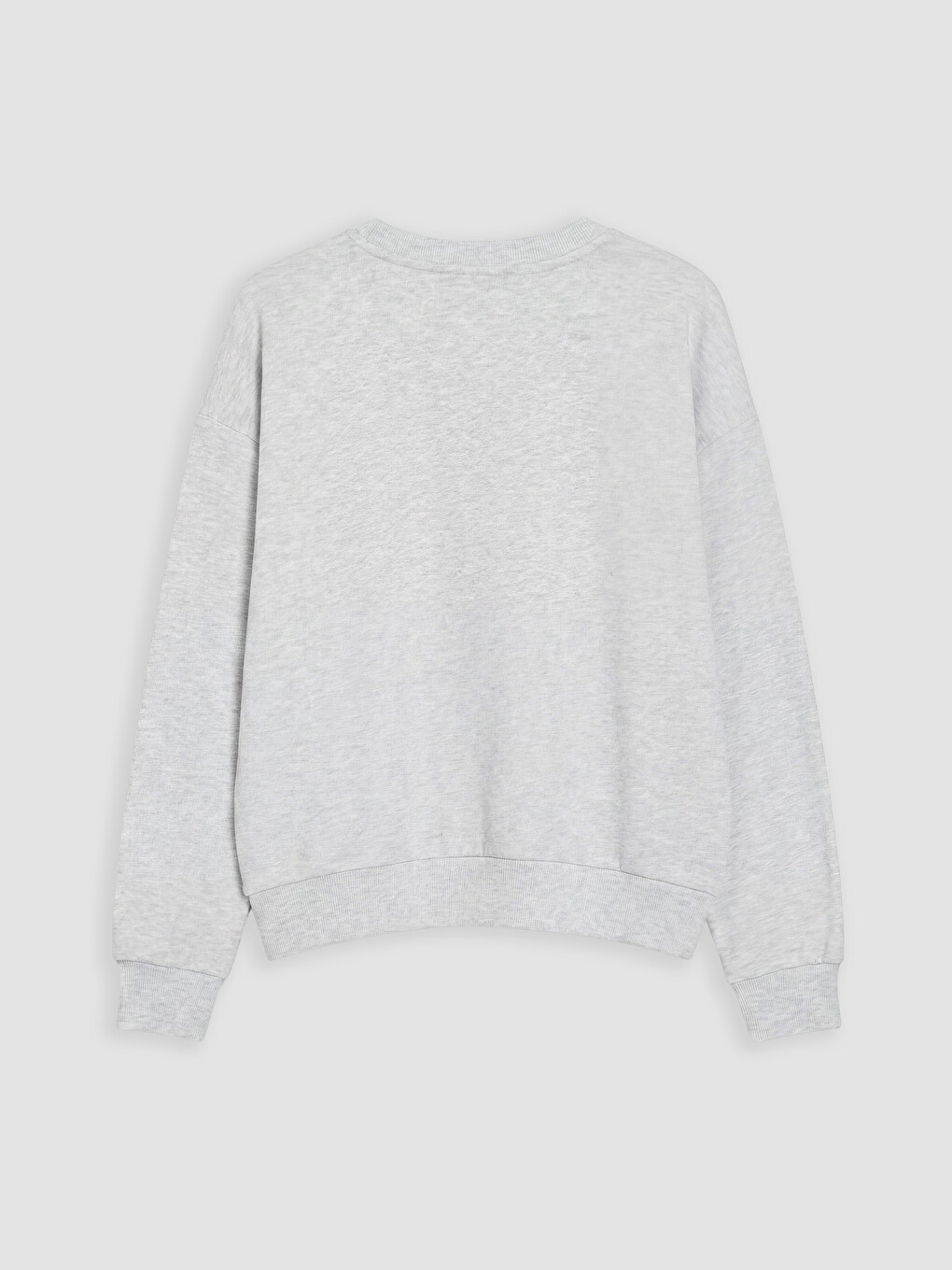 Gri Brooklyn Baskılı Oversize Kadın Sweatshirt-2