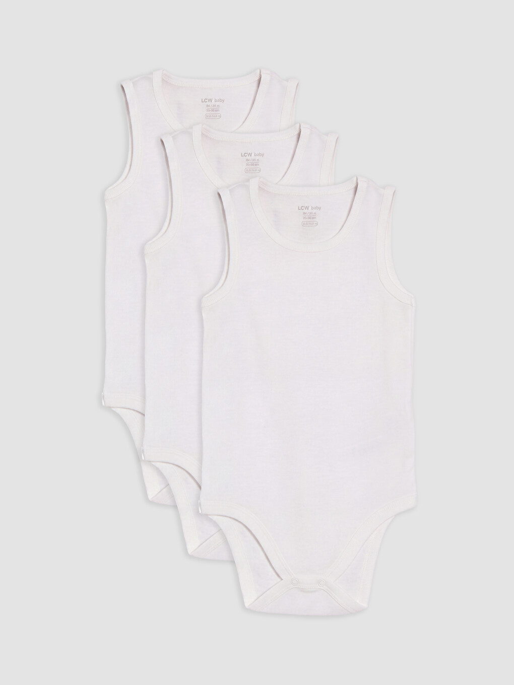 Beyaz Bisiklet Yaka Erkek Bebek Çıtçıtlı Body 3'lü