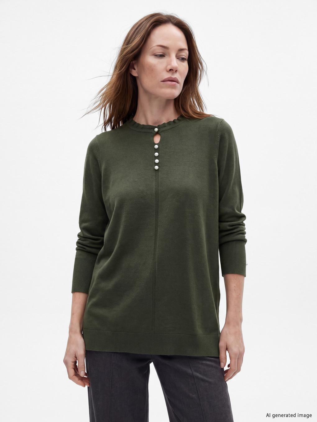 Woman Khaki Sweater