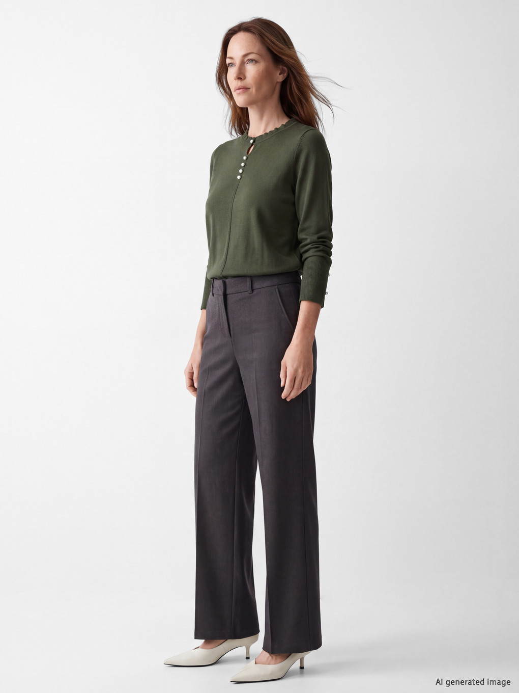 Woman Khaki Sweater-1