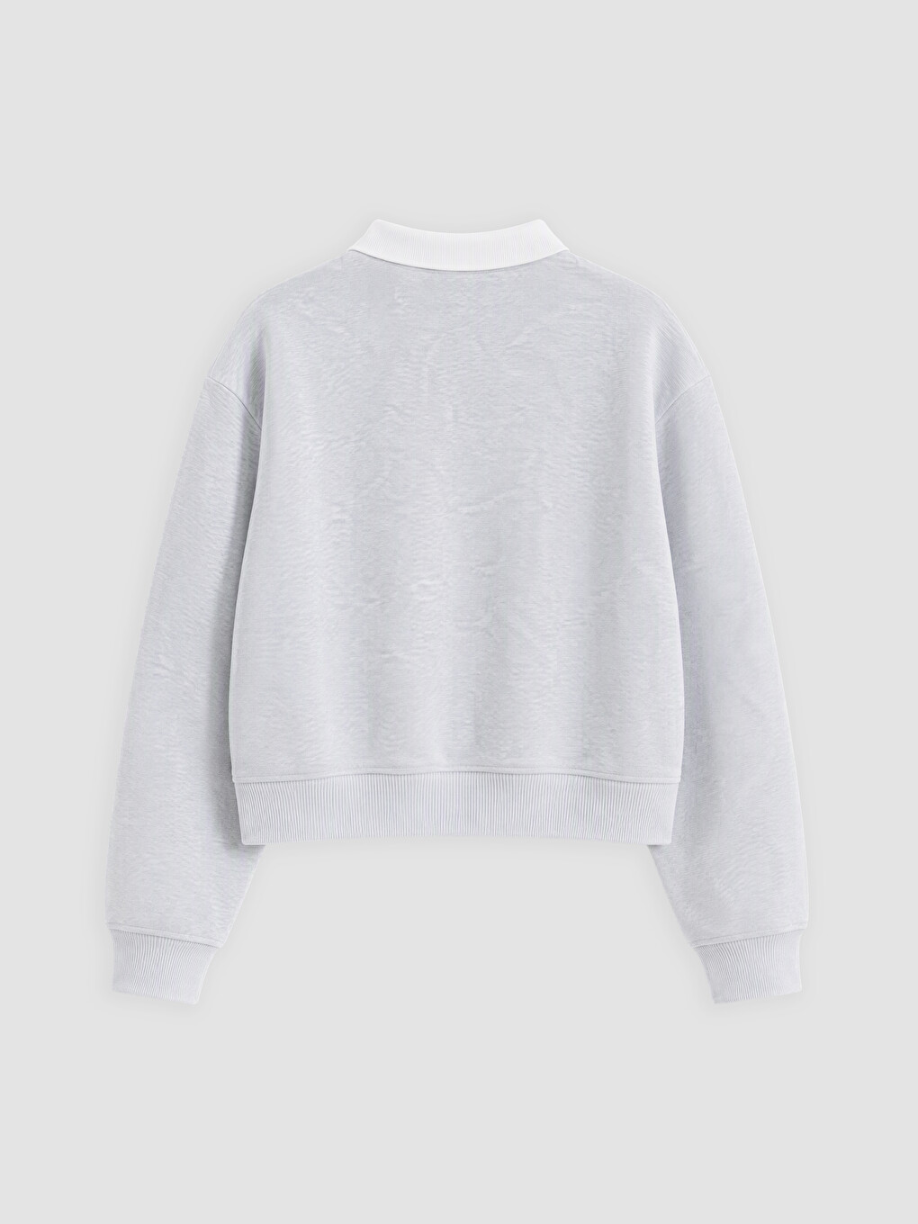 Bluzë Sportive E Trashë Oversize Me Jakë Polo Për Gra-1