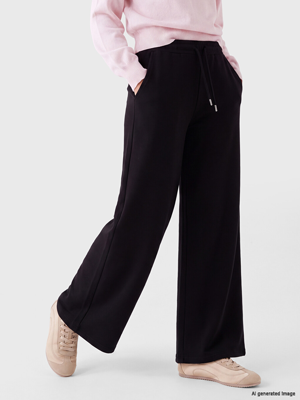 Elastic Waist Women's Sweatpants-1