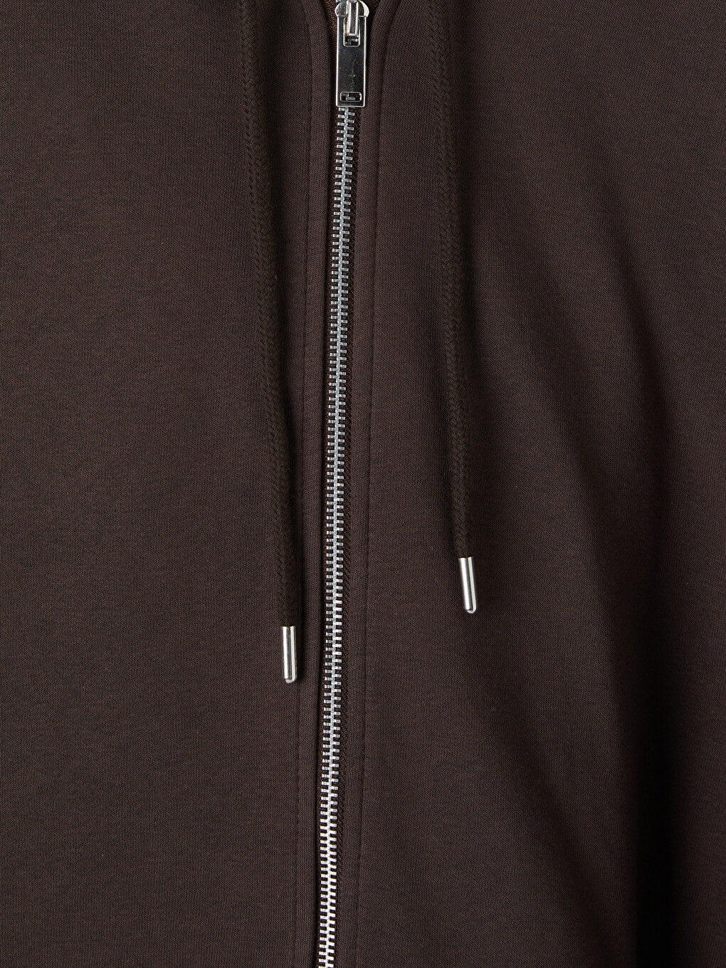 Woman Brown Zip-up Sweatshirt-2
