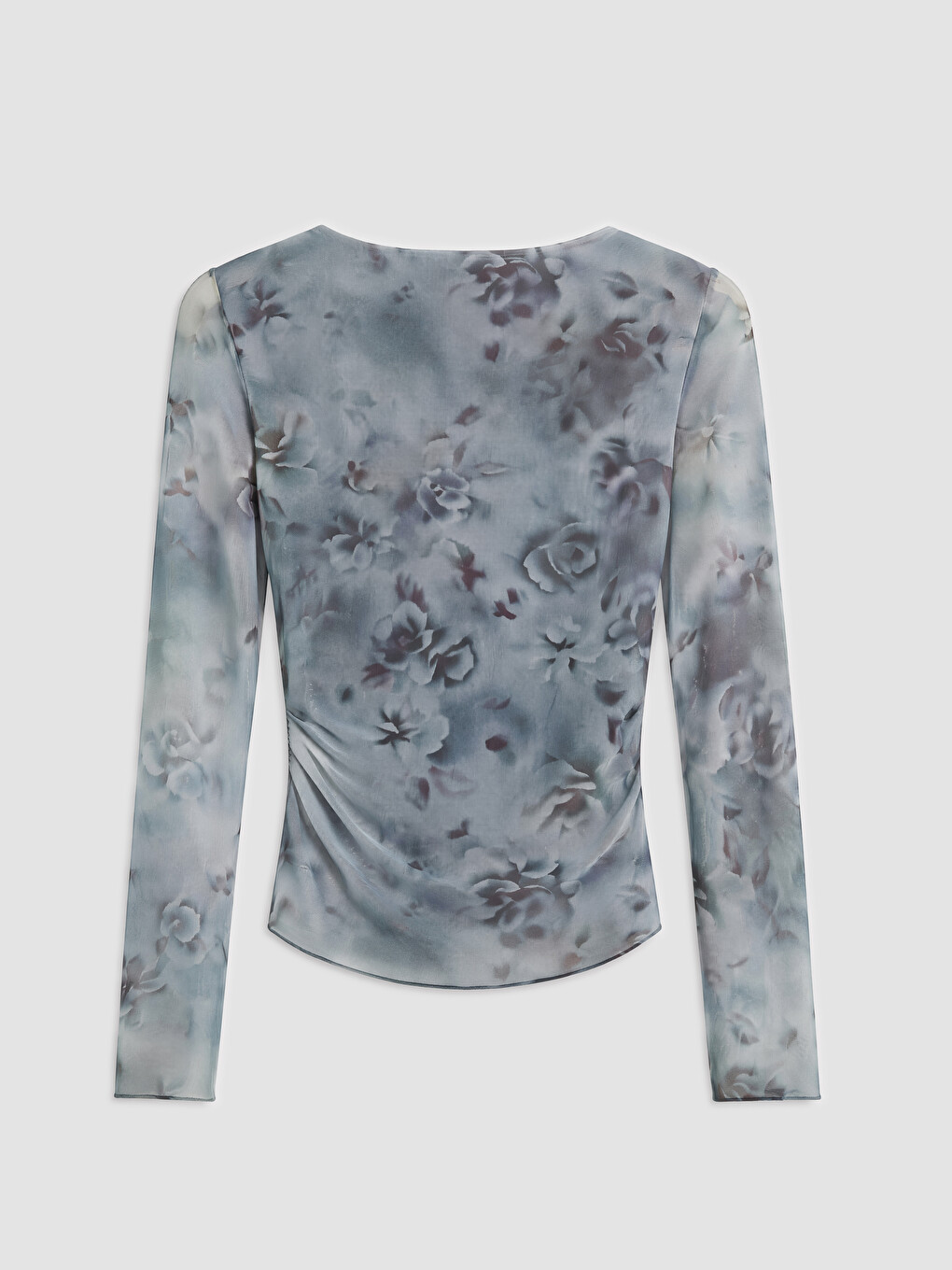 Batik Patterned Ruched Blouse-1