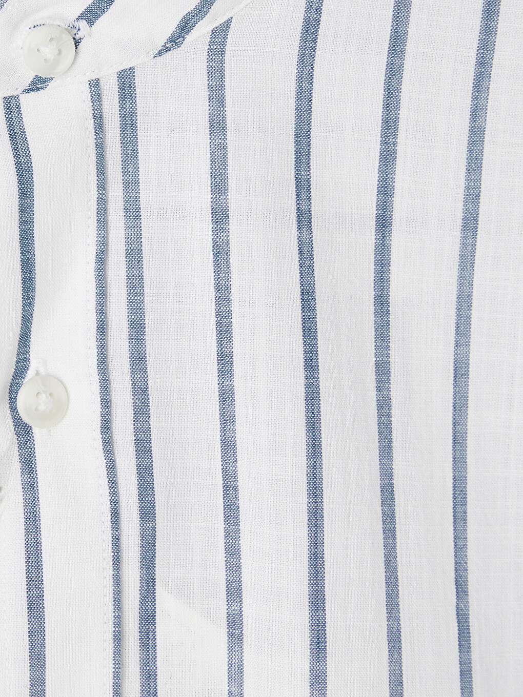 Regular Fit Grandad Collar Striped Men's Shirt-5