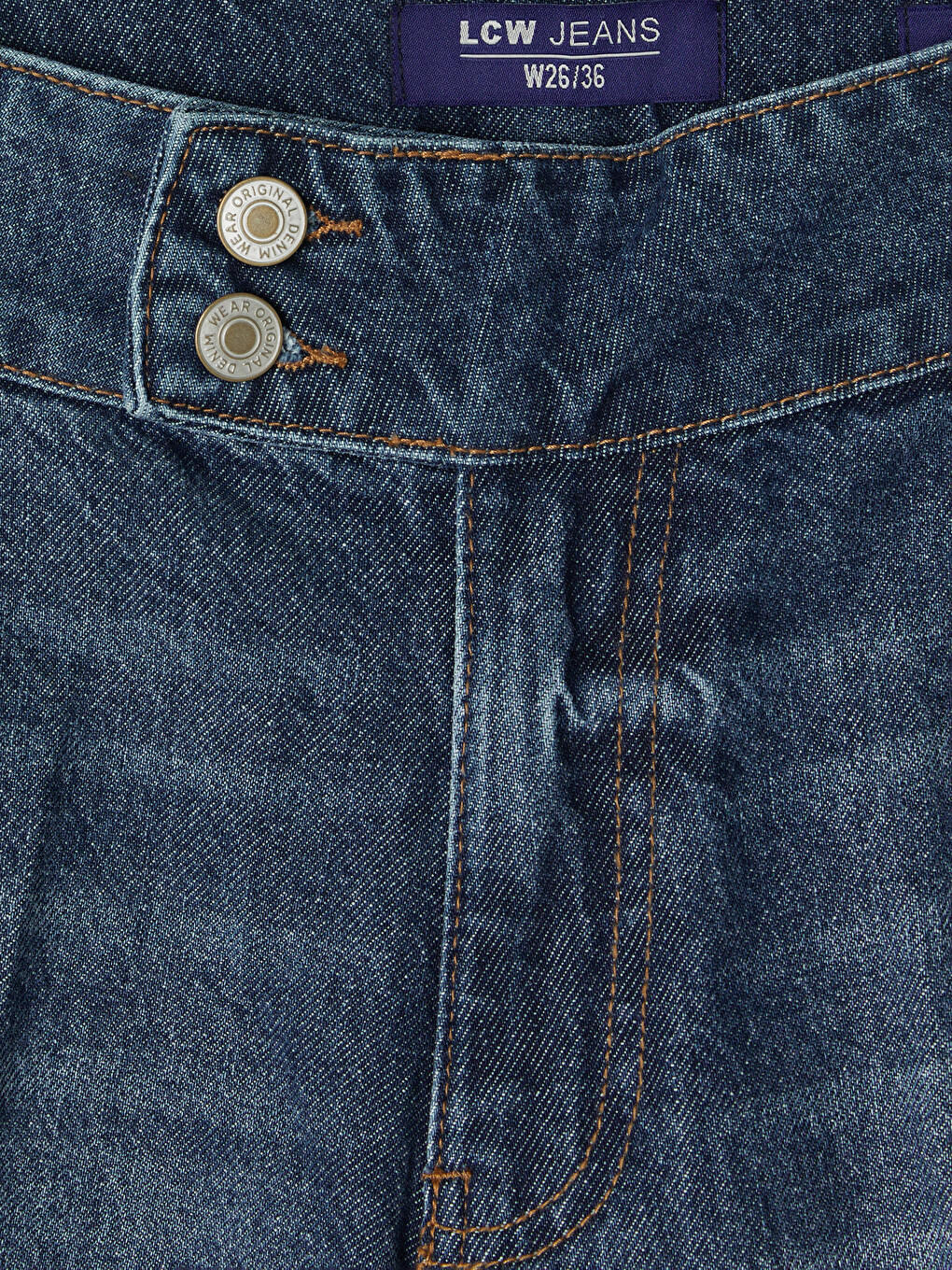 Yüksek Bel Wideleg Kadın Jean Pantolon-5