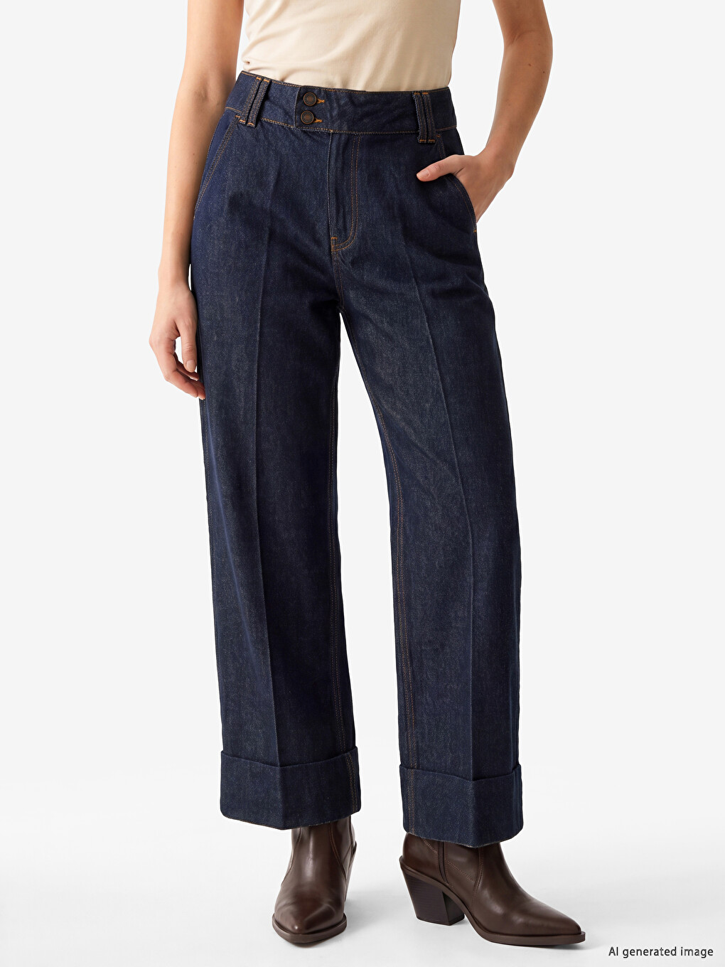Wideleg Fit Women's Jeans-1