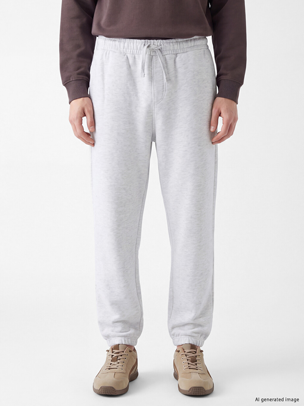 Gri Relax Fit Erkek Jogger Eşofman Altı-1
