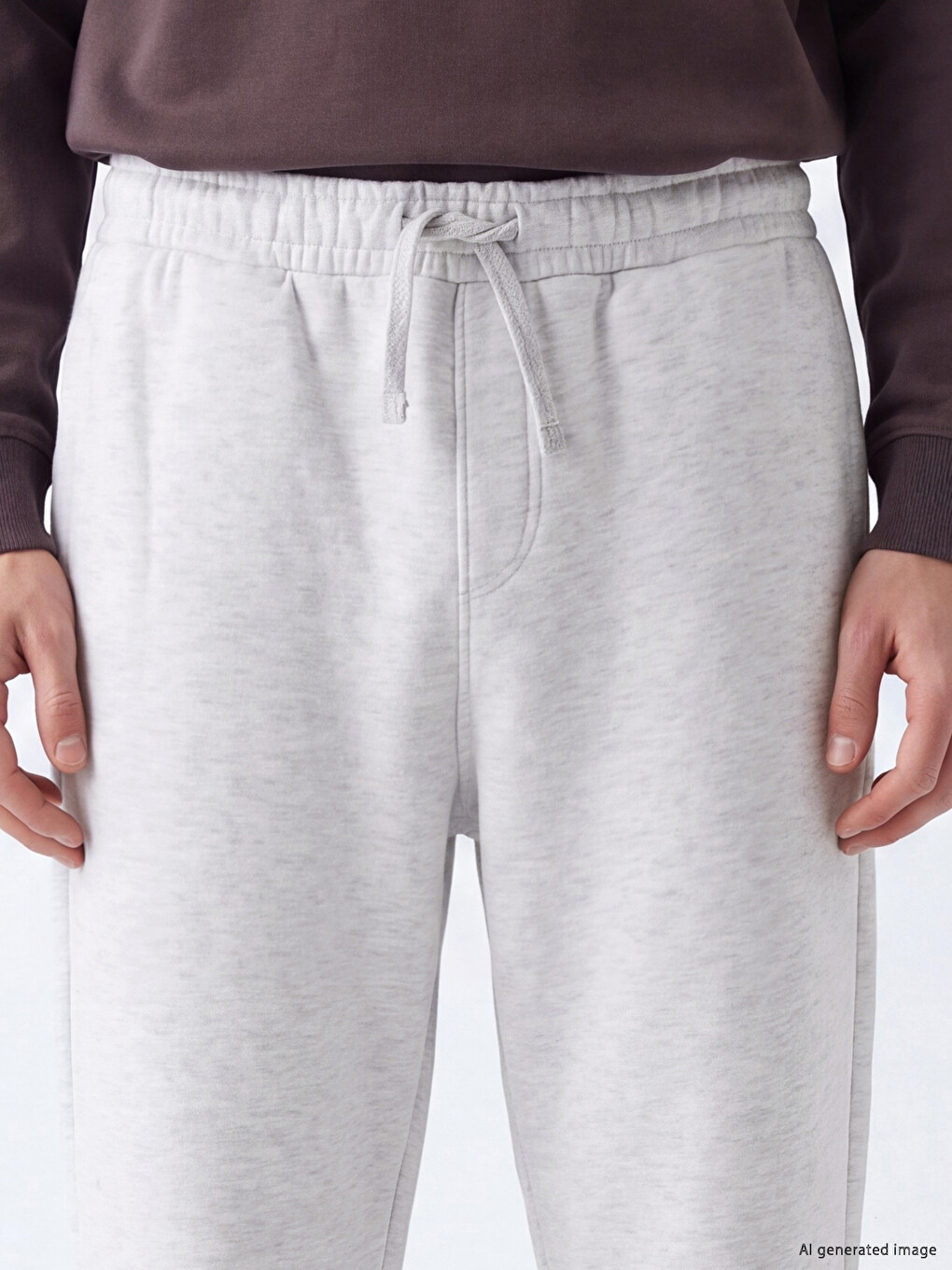 Gri Relax Fit Erkek Jogger Eşofman Altı-2