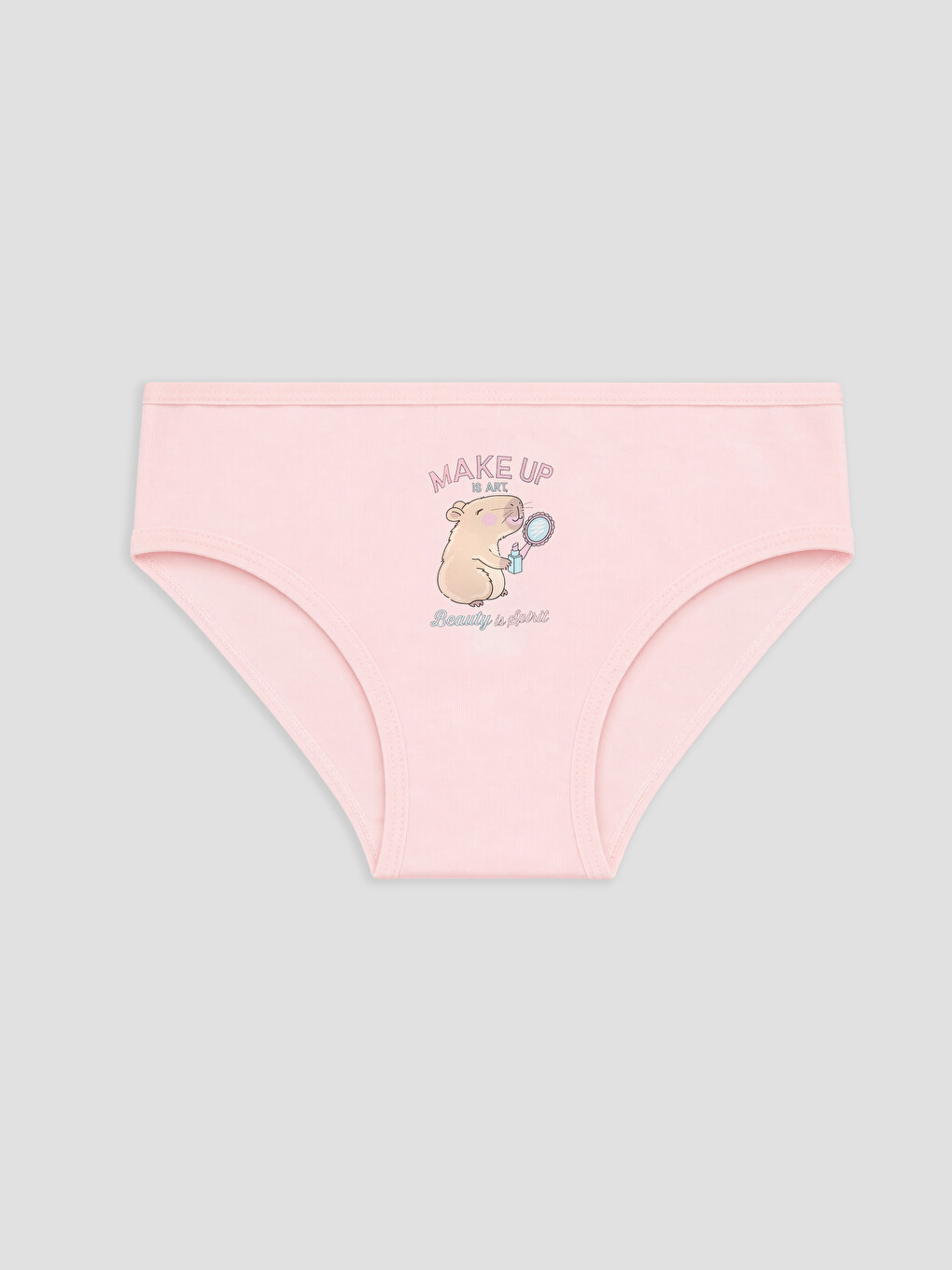 Pembe Baskılı Kız Çocuk Külot 5'li-1