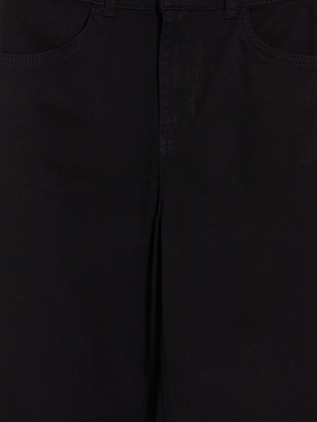 Siyah Regular Fit Kadın Gabardin Pantolon-5