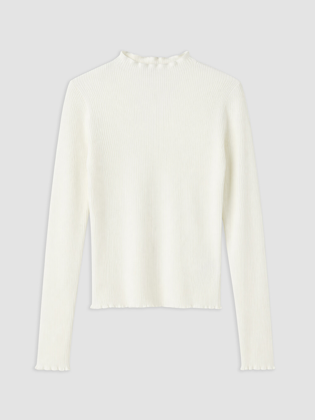Ruffled Stand Collar Women's Knitwear Sweater-4