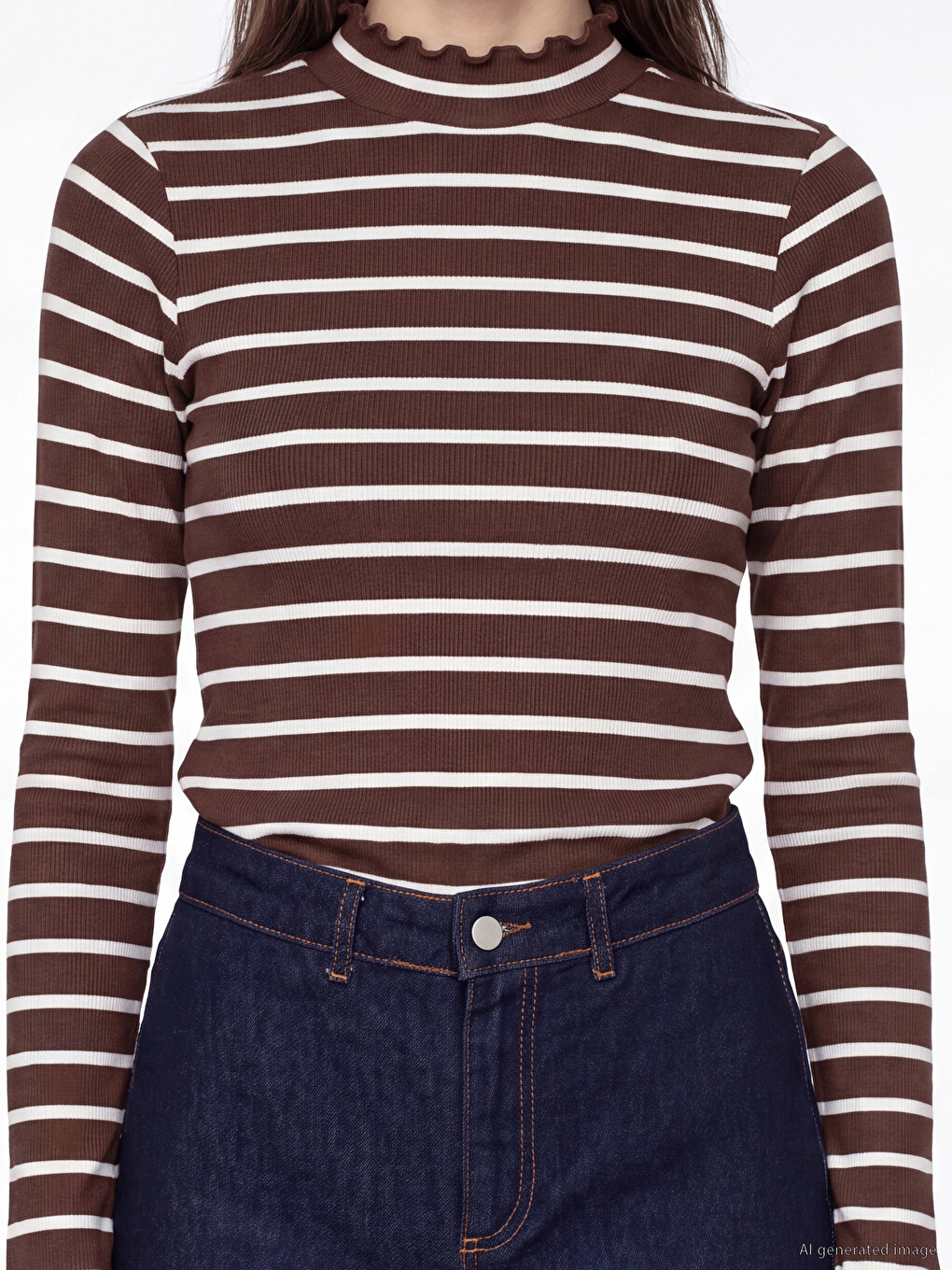 İndigo Wideleg Kadın Jean Pantolon-2