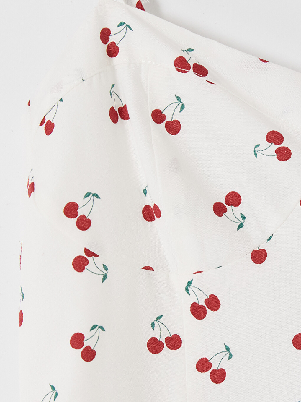 Strappy Cherry Patterned Layered Dress-1