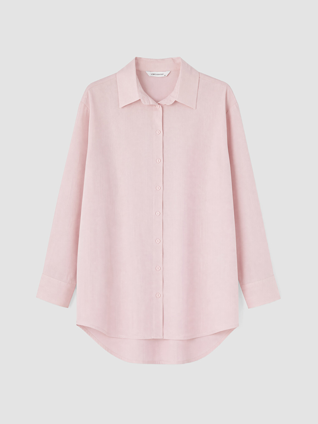 Pembe %100 Pamuklu Kadın Gömlek Tunik