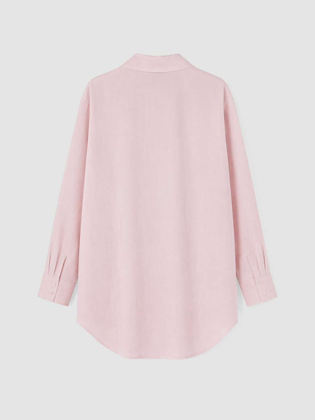 Pembe %100 Pamuklu Kadın Gömlek Tunik-2