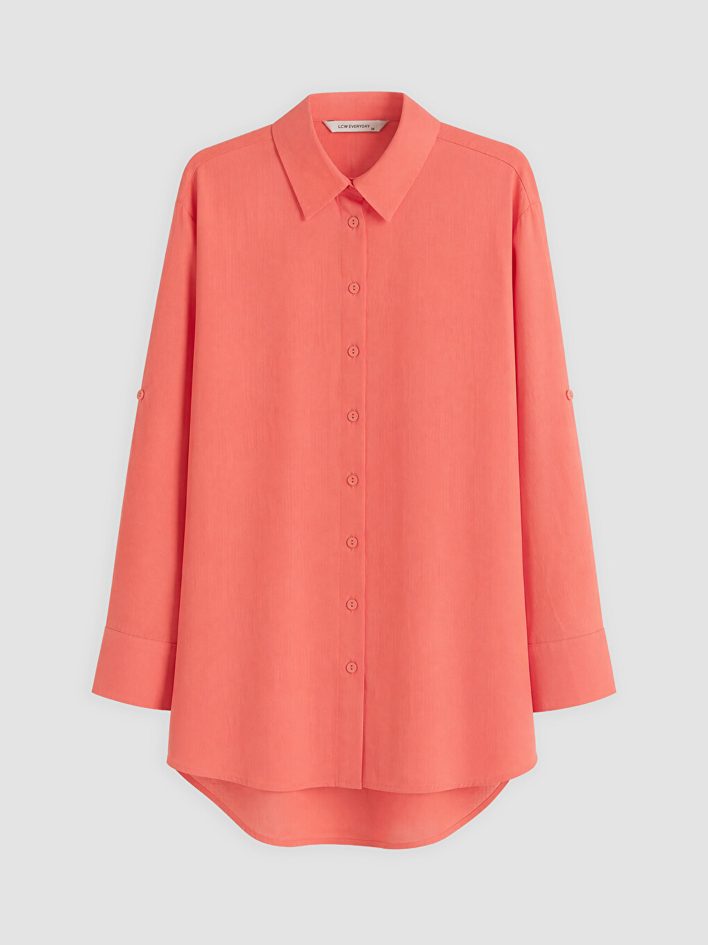 Pembe %100 Pamuklu Kadın Gömlek Tunik