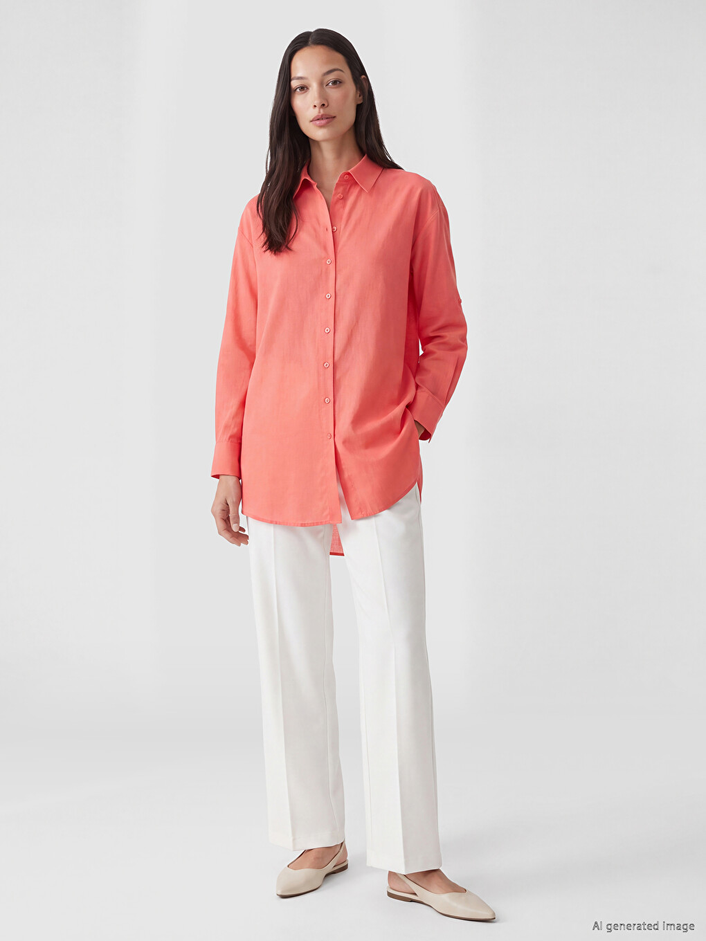 100% Cotton Women's Shirt Tunic-1