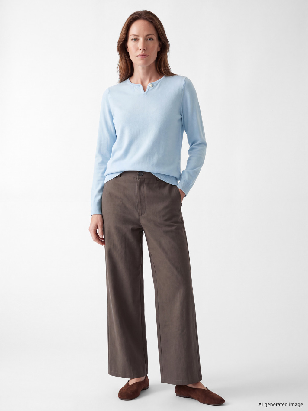 Woman Blue Sweater-1